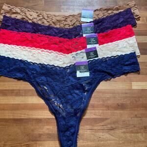 I.n.c. Lace Thong Underwear panty pack set of 5 XXL